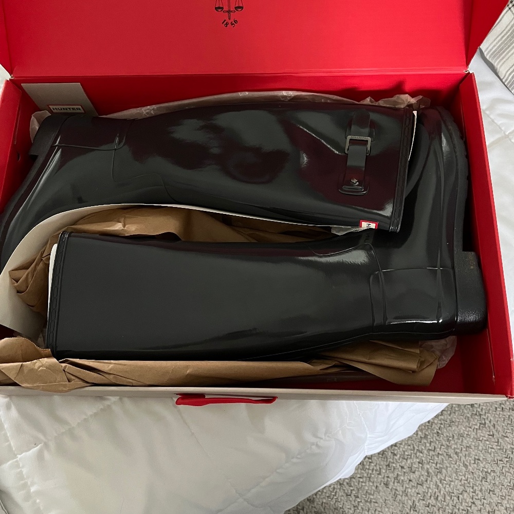 Gray Hunter Boots size 9